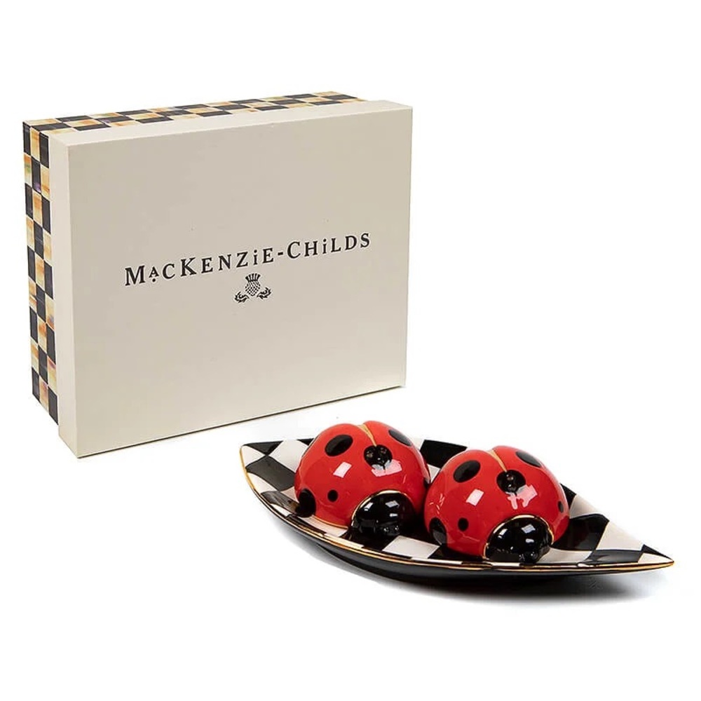 Mackenzie Childs Ladybug Salt and Pepper Set